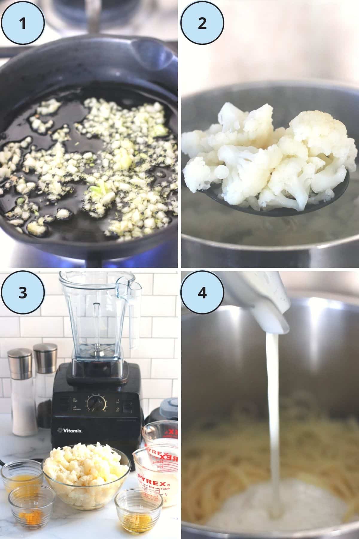 Collage de imágenes que muestran cómo hacer esta receta